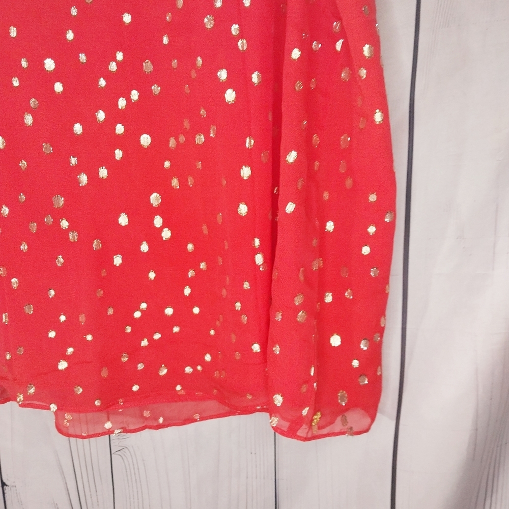 Lilly Pultzer Florin Silk Metallic Sleeveless Preppy V-Neck Night Out Top - Picture 9 of 10